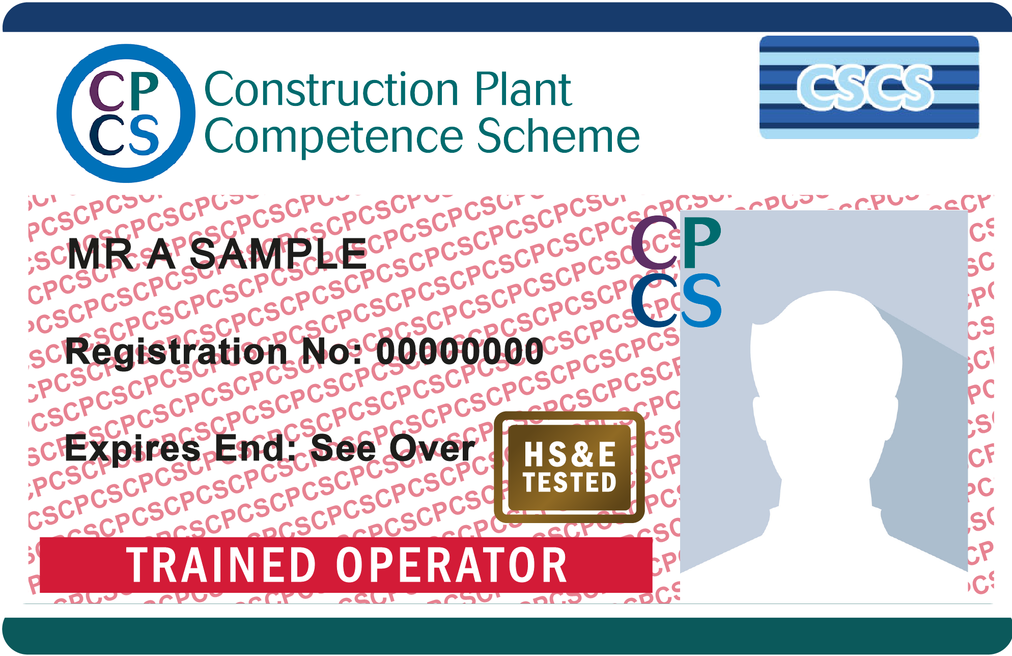 Picture of a red CPCS Trained Operator Card