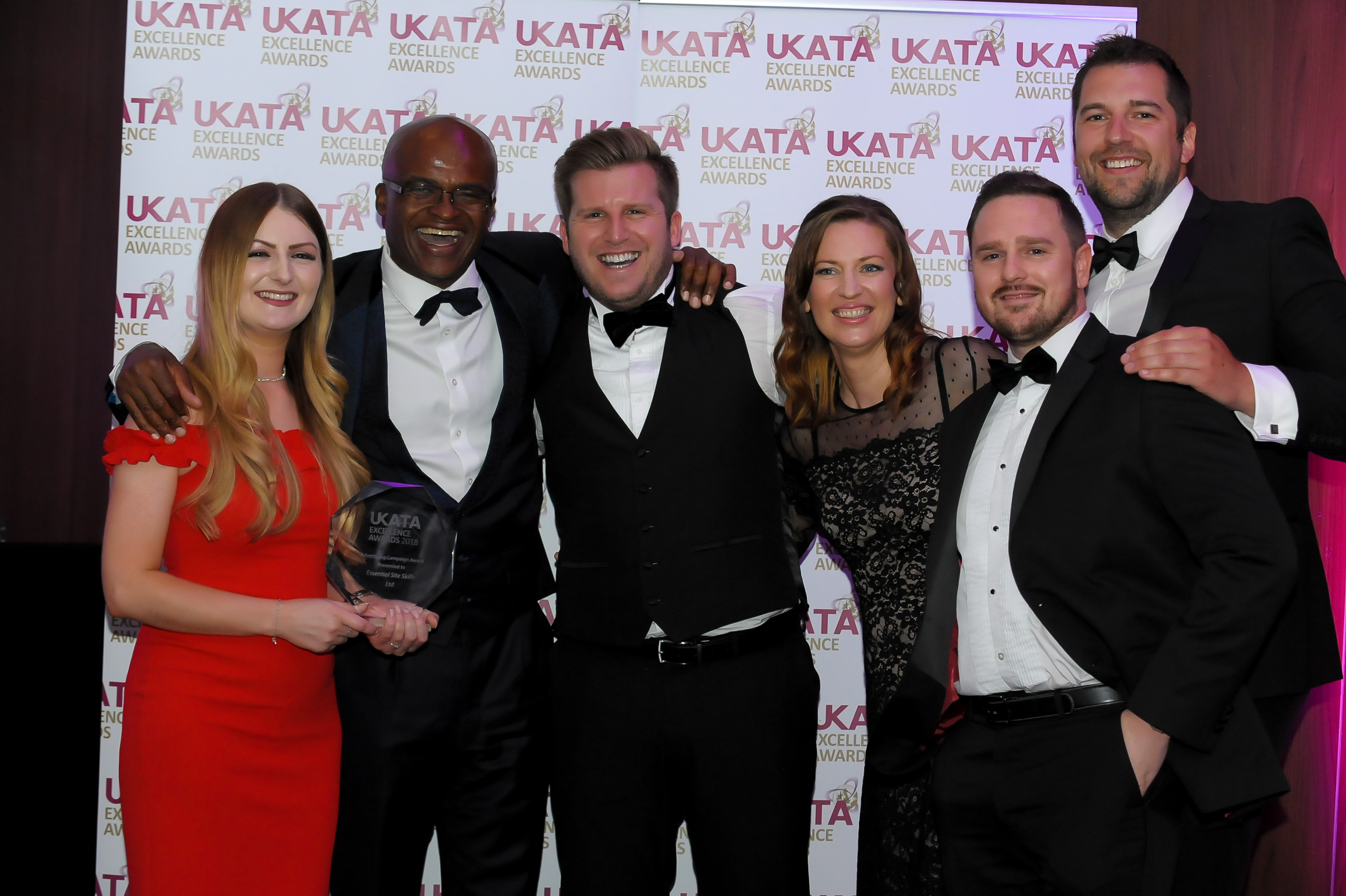 Image shows group of ESS workers at UKATA Awards.