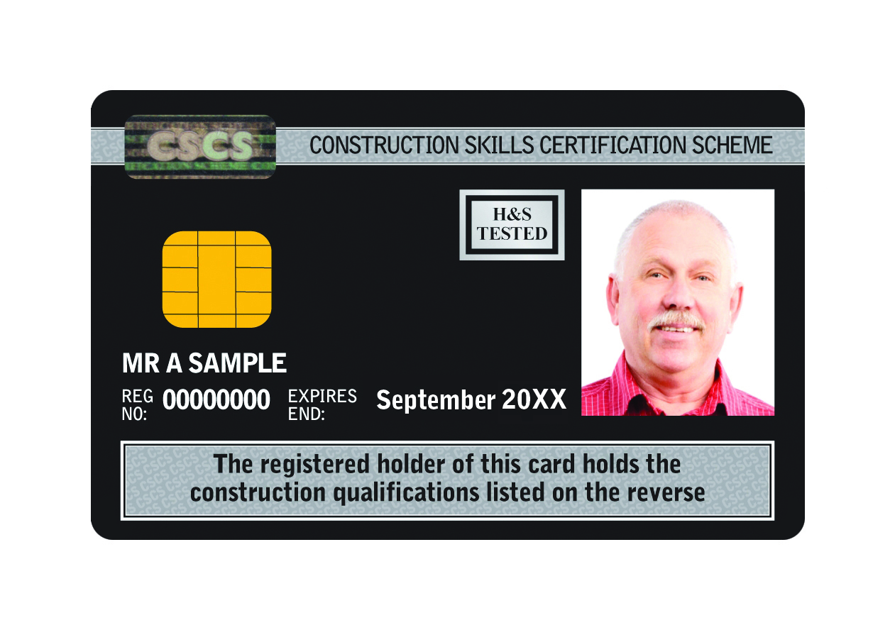 Image shows CSCS Black Card.