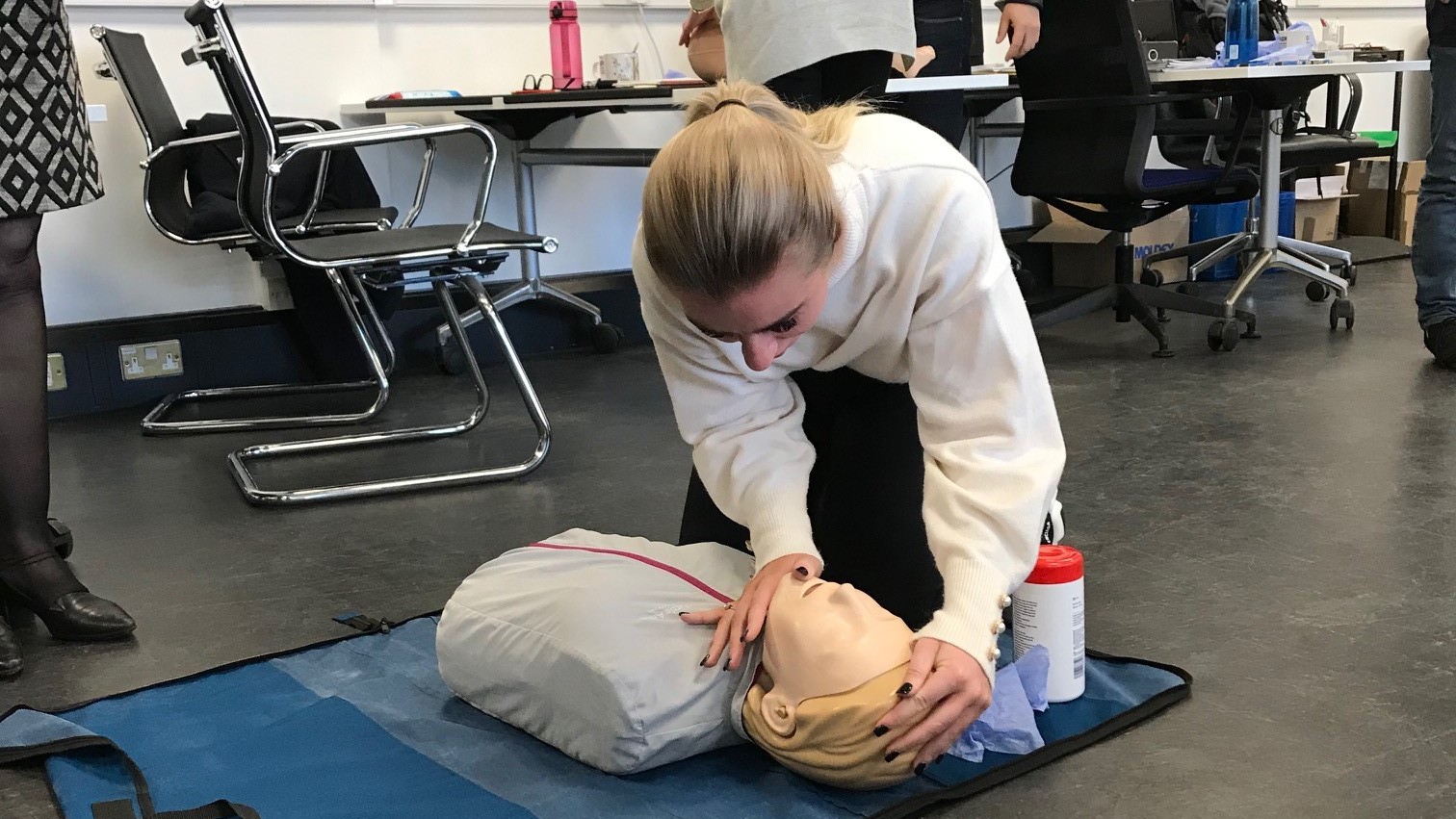 Fire Aid CPR demonstration