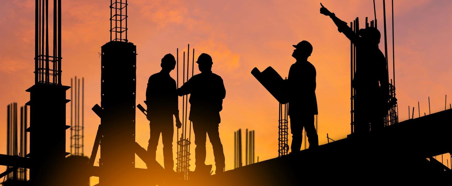 image shows construction labourers