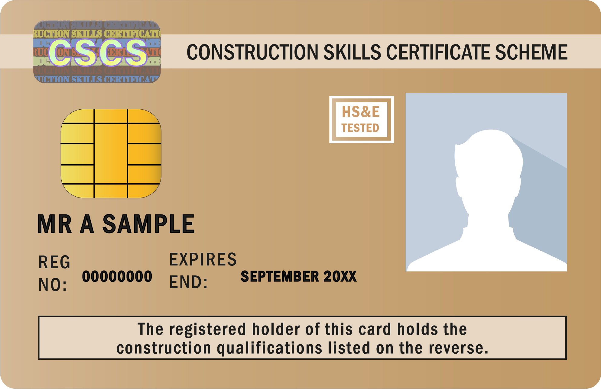 image shows CSCS Supervisory card