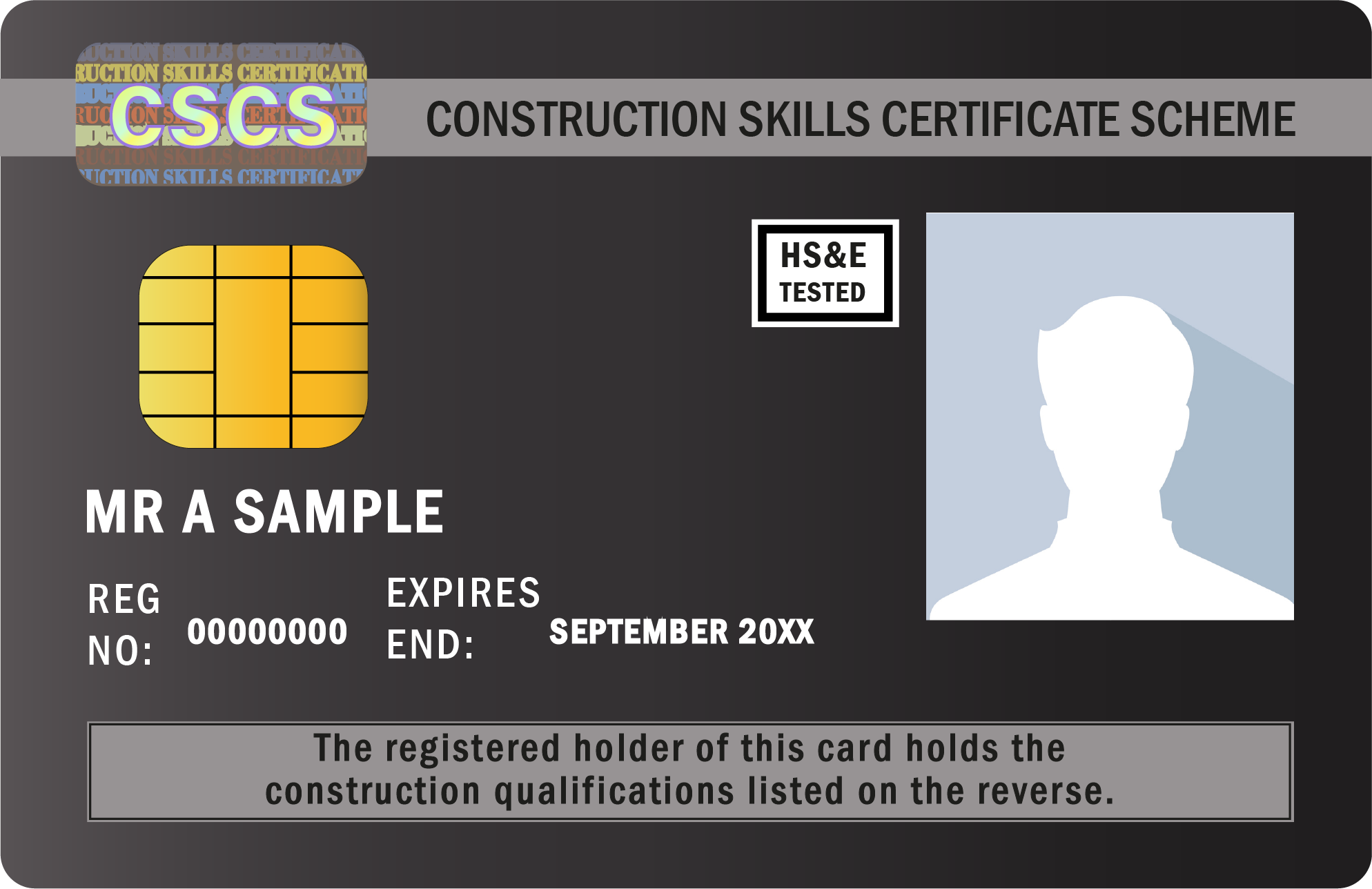image shows CSCS Managers card