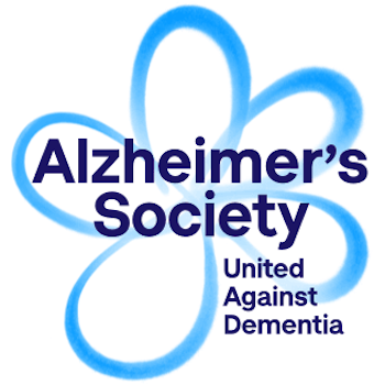 image shows Alzheimer's Society logo