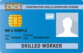 image shows CSCS Skilled Worker card