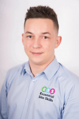 Photograph shows Luke Brailsford, Project Manager for Essential Site Skills, a Leading Health and Safety and Construction Training Course Provider